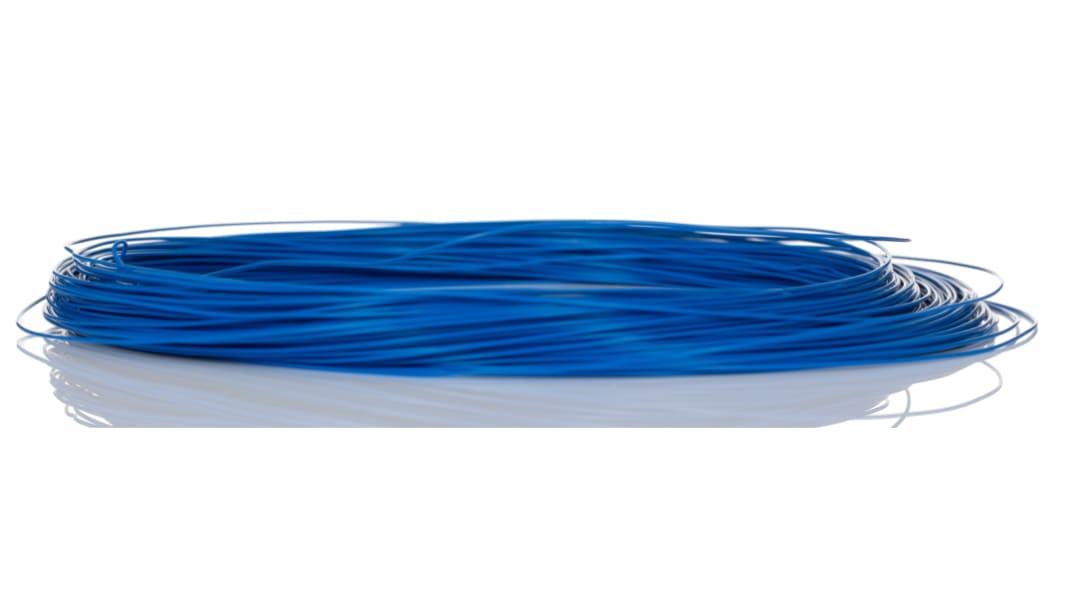 RS PRO Blue 0.2mm² Hook Up Wire, 24 AWG, 1/0.51 mm, 50m, ETFE Insulation
