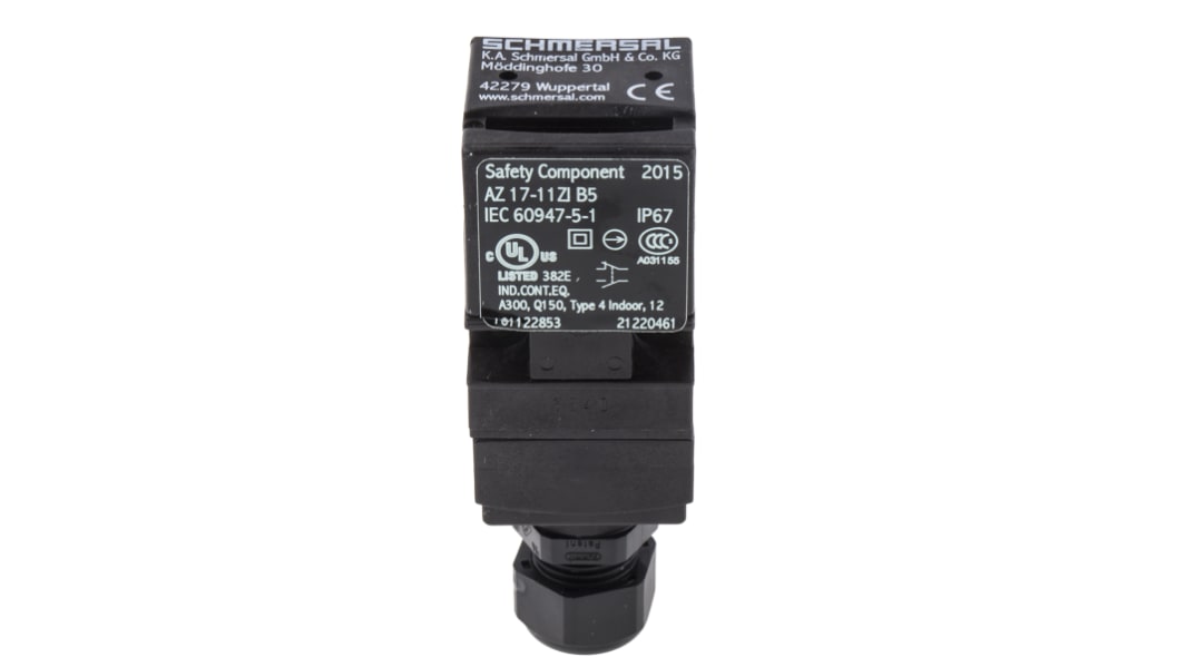 Schmersal AZ17 Safety Interlock Switch, 1NC/1NO, Keyed Actuator Included, Glass Fibre Reinforced Thermoplastic