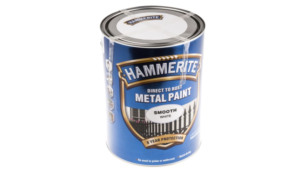 Hammerite Metal Paint in Smooth White 5L