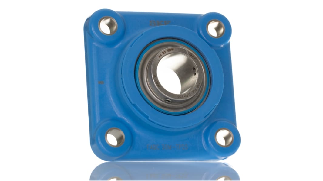 Cuscinetto flangiato SKF, 4 fori di montaggio, Ø int 30mm, dimensioni 112mm x 61.1mm x 61.1mm, in Acciaio inossidabile