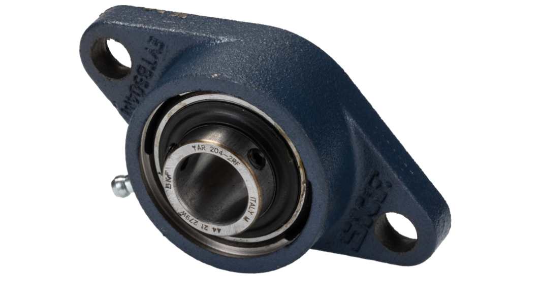 Cuscinetto flangiato SKF, 2 fori di montaggio, Ø int 20mm, dimensioni 112mm x 37.3mm x 37.3mm, in Ghisa