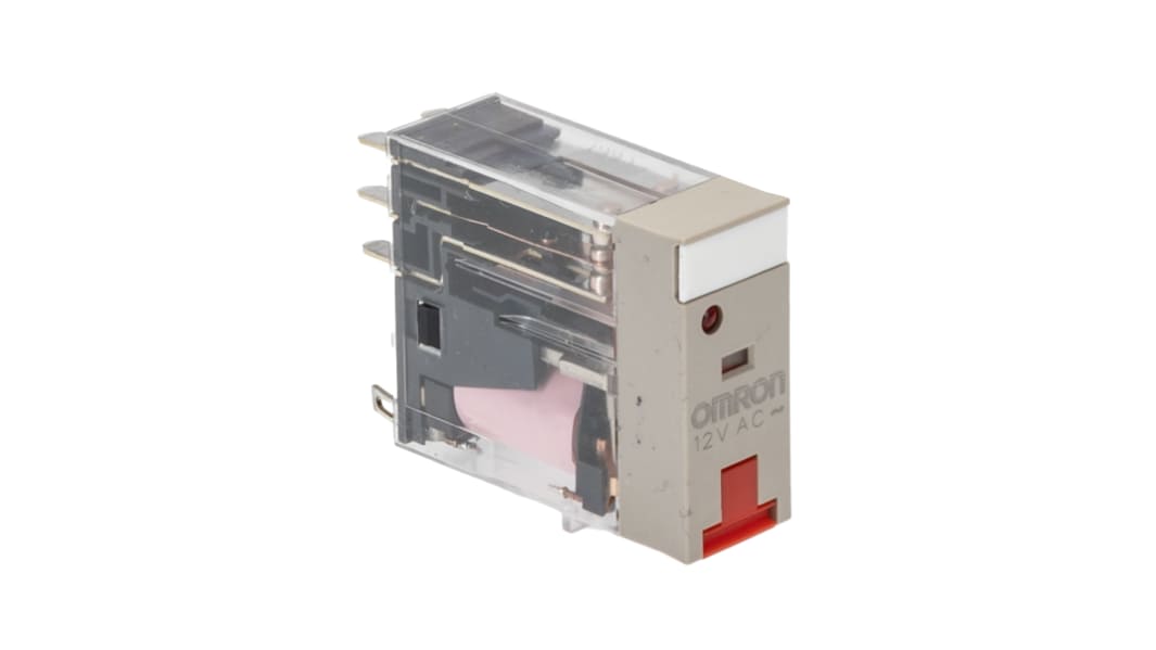 Omron Plug In Non-Latching Relay, 12V ac Coil, 5A Switching Current, DPDT
