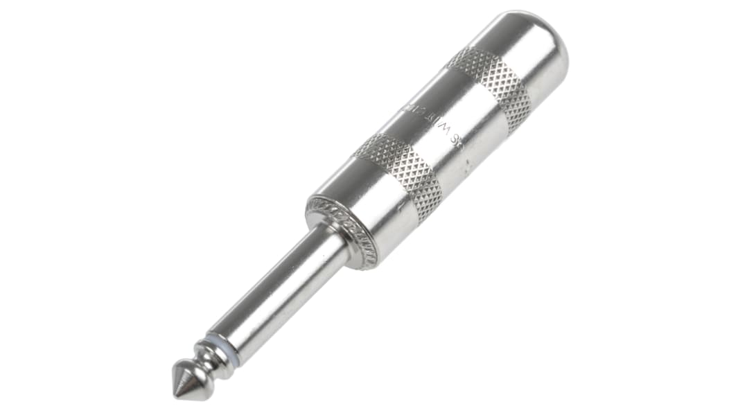 Switchcraft Jack Connector 6.35 mm Cable Mount Mono Plug, 2Pole