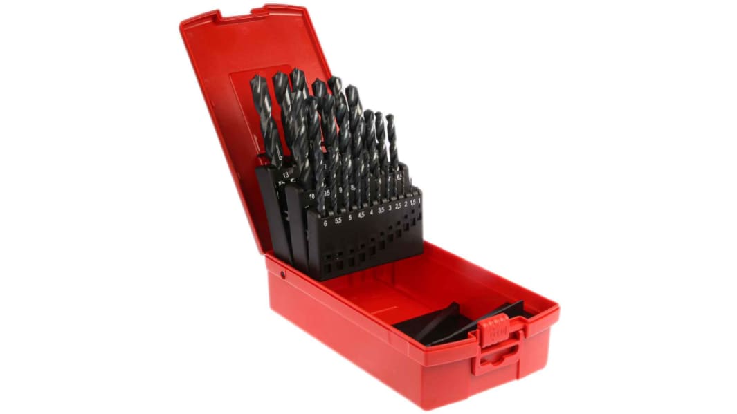 Set punte per trapano Dormer in HSS, Ø da 1mm a 13mm, 25 pezzi