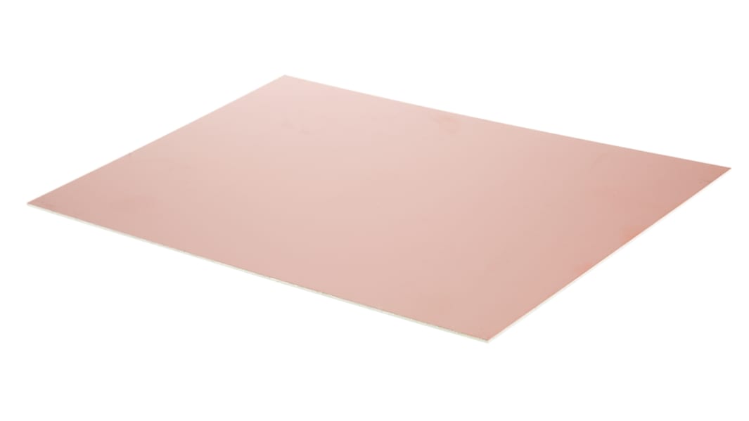 Plaque de cuivre pour circuits imprimés, Simple face CIF, 200 x 300 x 1.6mm, 35μm, FR4