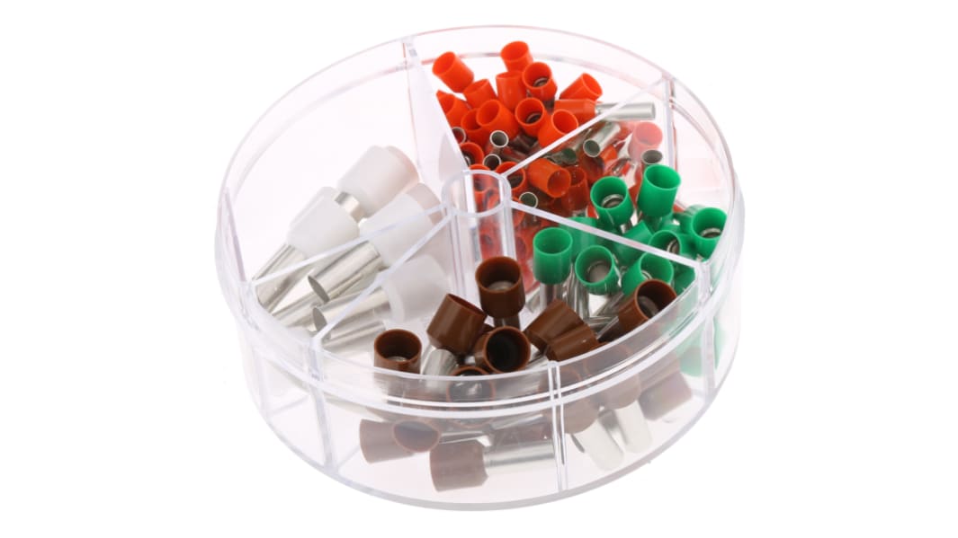 Kit terminal de crimpado SES Sterling, Bootlace Ferrule, Puntera hueca, 20 casquillos de 10 mm², 10 casquillos de 16