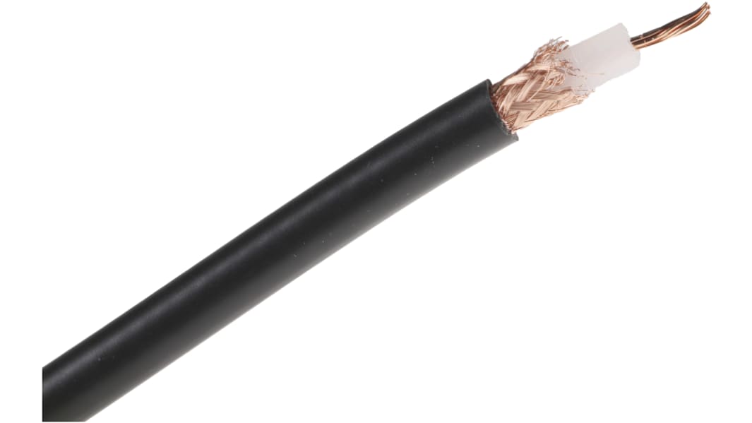 Câble coaxial RS PRO, RG213/U, 50m, Noir