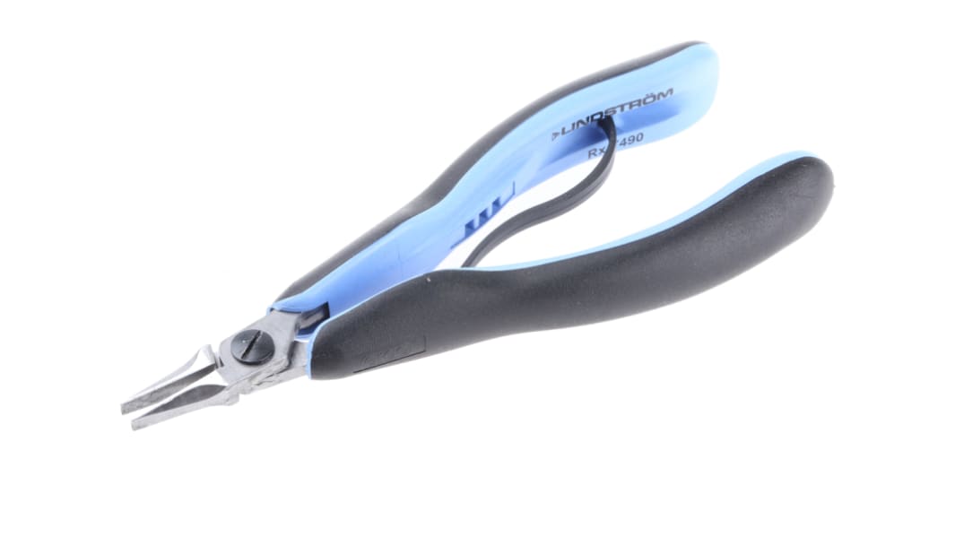 Lindstrom RX 7490 Electronics Pliers, Flat Nose Pliers, 146.5 mm Overall, Straight Tip, 20mm Jaw, ESD