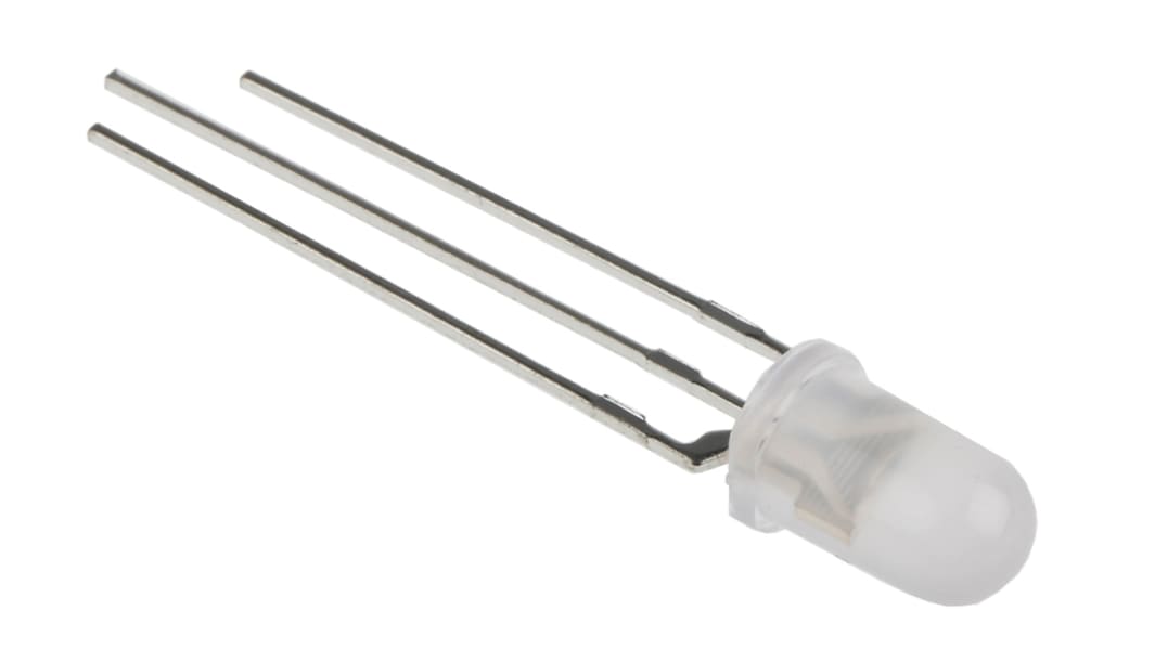 LED Vert, Rouge, Traversant, 5 mm (T-1 3/4), 2 LEDs, 2 V, 2,2 V