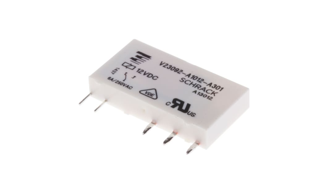 Relé de potencia sin enclavamiento TE Connectivity SNR de 1 polo, SPDT, bobina 12V dc, 6A, Montaje en PCB