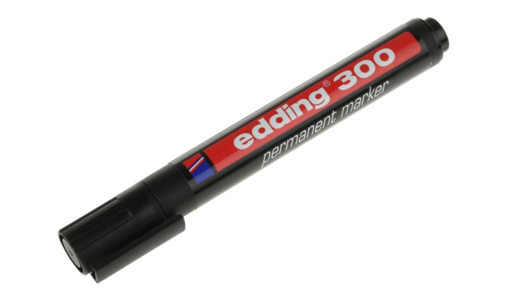 Edding Markierstift, Permanentmarker, Fein, Schwarz, Spitzenform: Rund