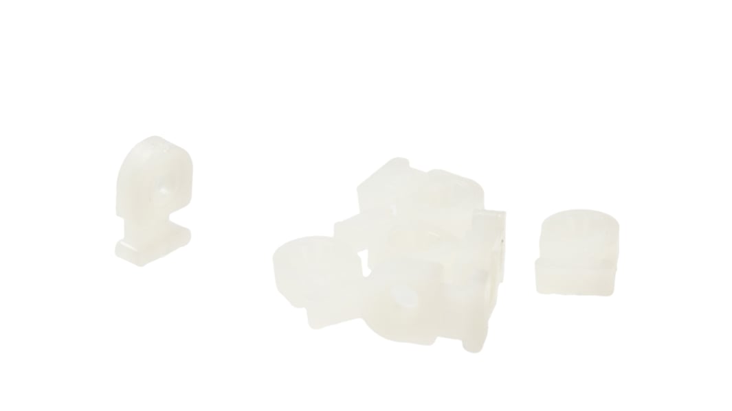 HellermannTyton Natural Cable Tie Mount 8 mm x 12.5mm, 2.6mm Max. Cable Tie Width