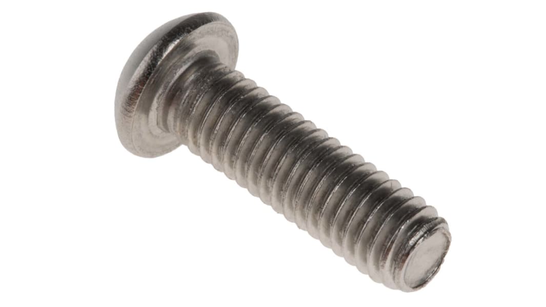 Vite a brugola con testa bombata esagonale RS PRO, M6, L. 20mm, in Acciaio inox