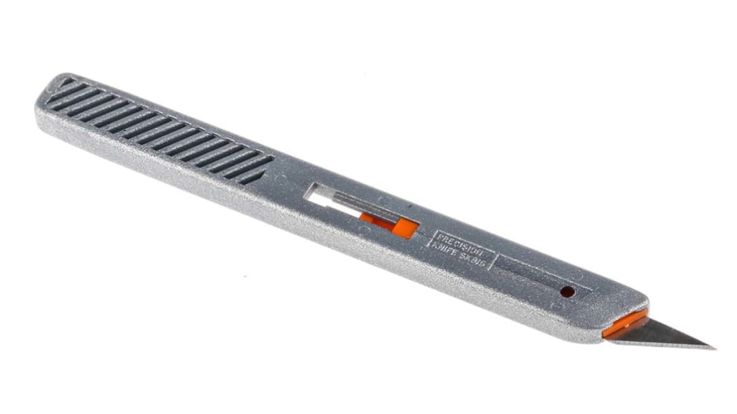 Taglierino RS PRO, lunghezza 230 mm, lama 10A, manico in Plastica