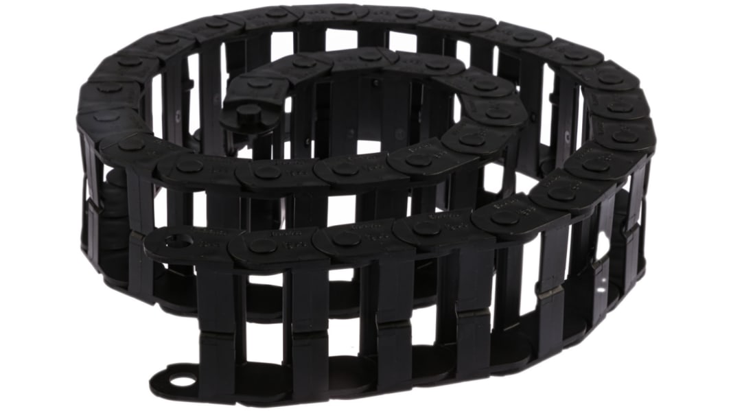 Goulotte Igus E14, e-chain, Longueur 1m, Largeur 62 mm, Profondeur 25mm, en Igumid NB Noir