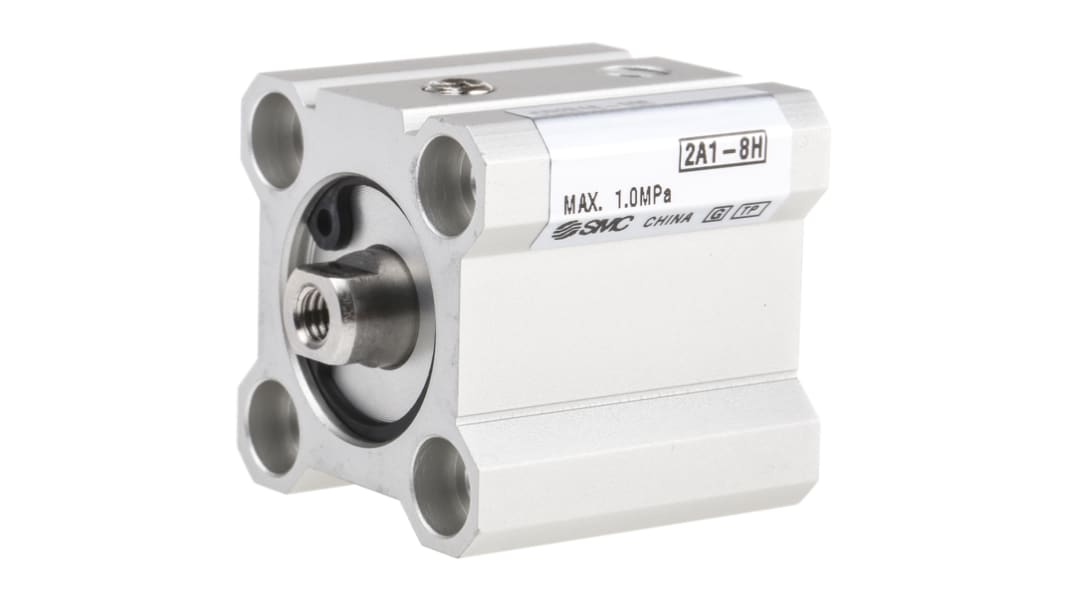 SMC CQ2 Pneumatik-Kompaktzylinder einfachwirkend, Bohrung Ø 16mm / Hub 10mm, bis 1 MPa