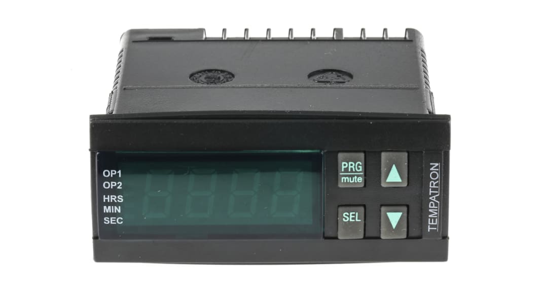 Tempatron Panel Mount Timer Relay, 12 → 24V ac/dc, 2-Contact, 0 → 99:59 h, 0.1 → 999.9 s, 1