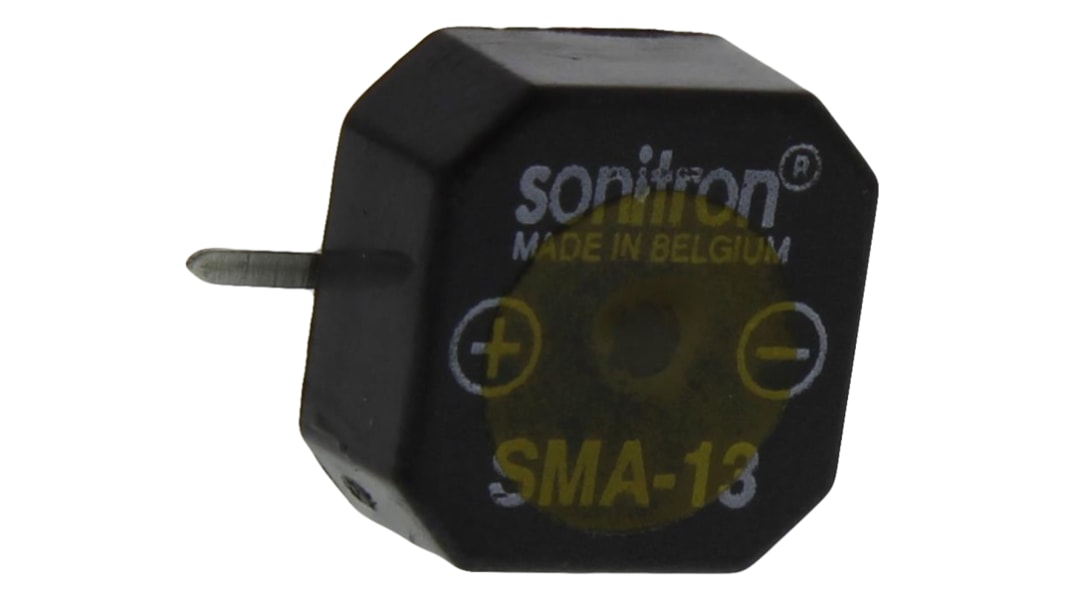 Sonitron 連続 圧電ブザー, 3.45kHz, 75dB, 表面実装