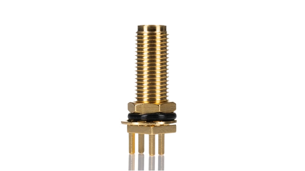 RS PRO Buchse Koaxialsteckverbinder SMA-Steckverbinder, Tafelmontage Löt-Anschluss, für Koaxial-Kabel, 50Ω mit