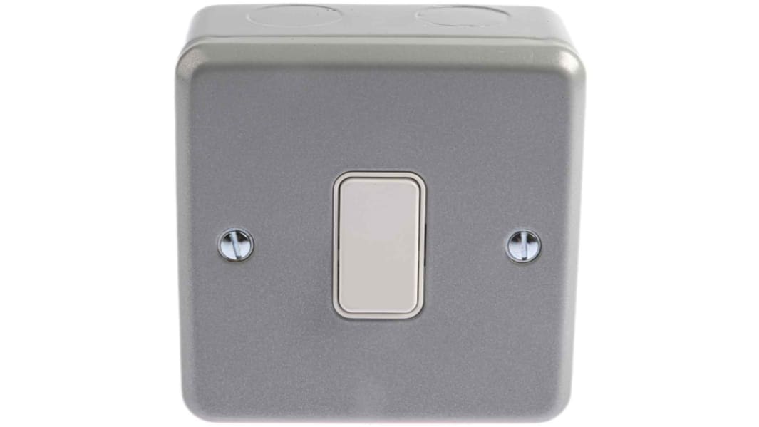 MK Electric K53 Lichtschalter 1-teilig Metallverkleideter Schalter, 2 Wege 10A