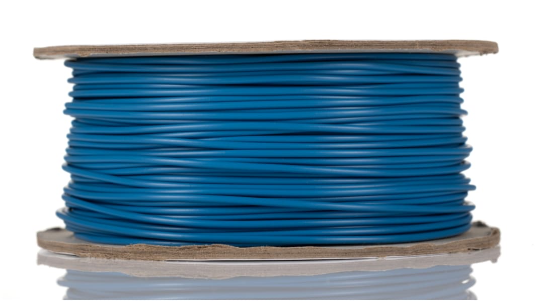 RS PRO Blue 0.5mm² Hook Up Wire, 20 AWG, 1/0.8 mm, 100m, PVC Insulation