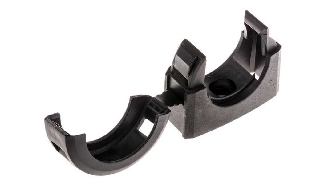 Adaptaflex Conduit Clip, Conduit Fitting, 32mm Nominal Size, Nylon 66, Black