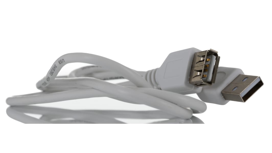 RS PRO USB Verlängerungskabel, USBA / USBA, 1m USB 2.0 Weiß