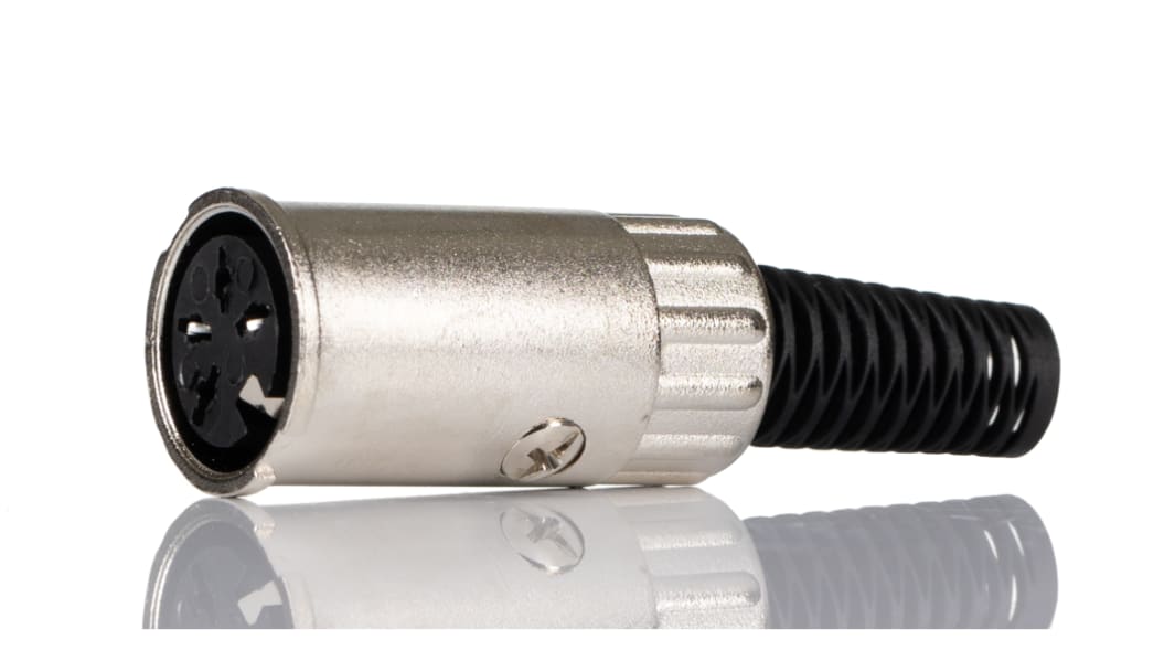 RS PRO 4 Pole Din Socket, Twist Lock, Female, Cable Mount
