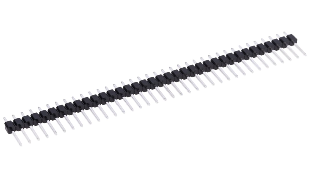 RS PRO Straight Through Hole Pin Header, 36 Contact(s), 2.54mm Pitch, 1 Row(s), Unshrouded