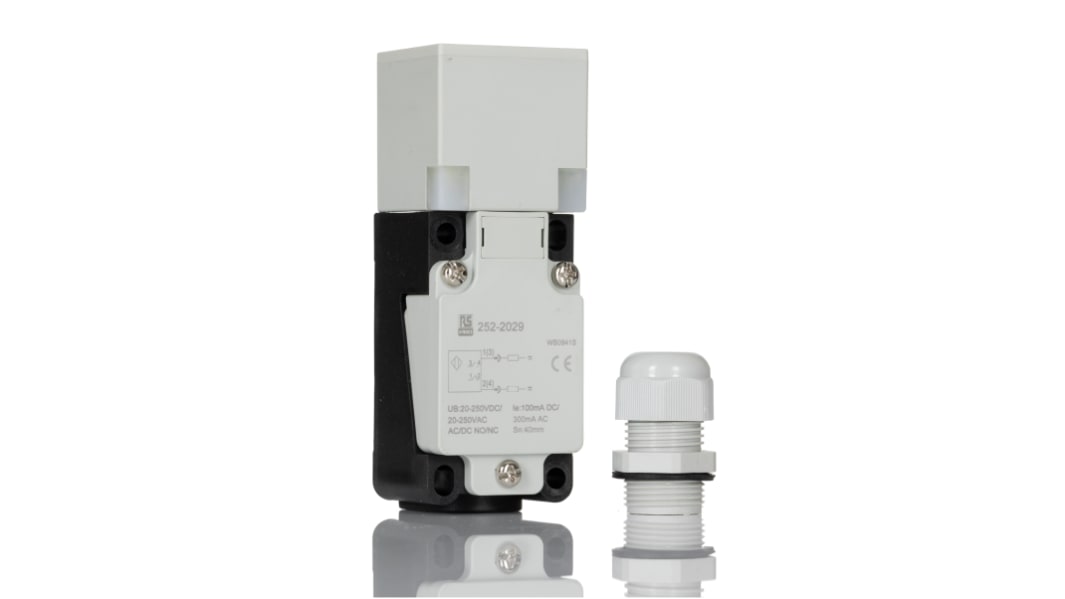 Capteur de proximité RS PRO, Détection 40 mm, 2 fils NO/NC, 20 → 250 V c.a./c.c.