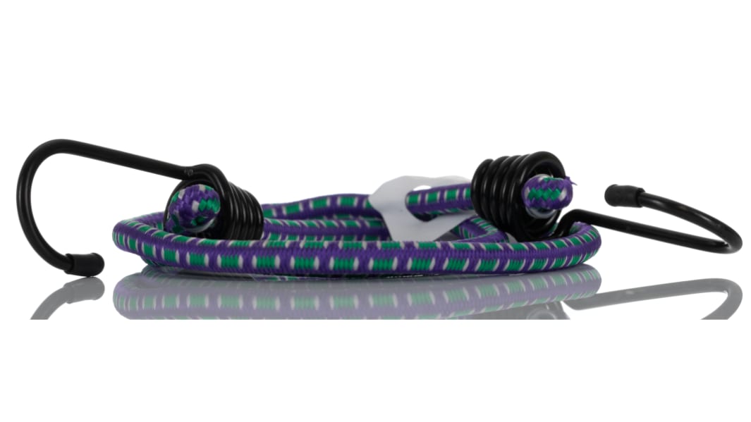 RS PRO 2 Hooks Bungee Cord, 36in Long, 8 mm Diameter