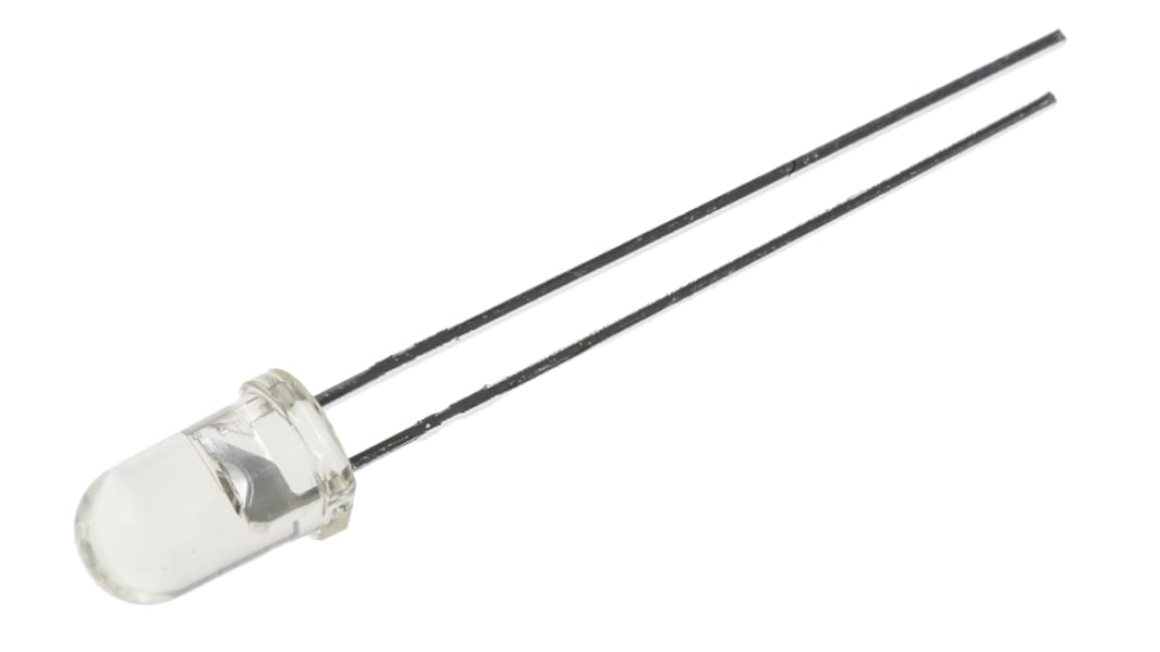 LED Broadcom, Amarillo, 585 nm, Vf= 2,1 V, 15 °, mont. pasante, encapsulado 5 mm (T-1 3/4)