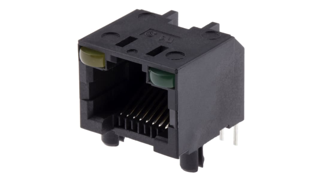 Connecteur RJ45 Amphenol Communications Solutions série RJHS Femelle, Non blindé Traversant, ports Angle Droit