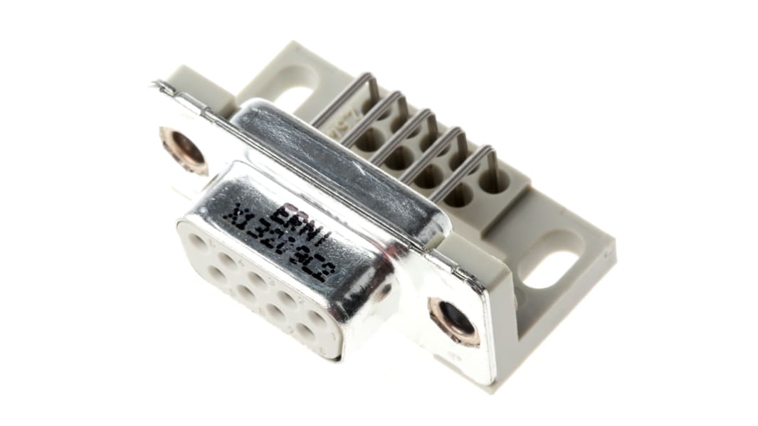 Conector D-sub Provertha, Serie TMC, paso 2.84mm, Ángulo de 90° , Montaje en orificio pasante, Hembra, Terminación