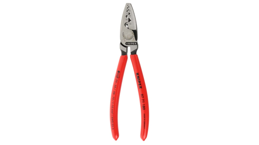 Knipex 圧着工具, ワイヤ寸法：23 → 5AWG, 圧着工具, 97 71 180