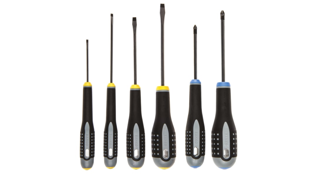 Bahco Pozidriv; Slotted Screwdriver Set, 6-Piece