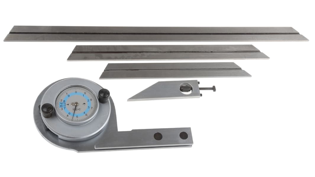 RS PRO Winkelmesser 360° 150 mm, 300 mm  mit Schmiege, metrisch, Stahl