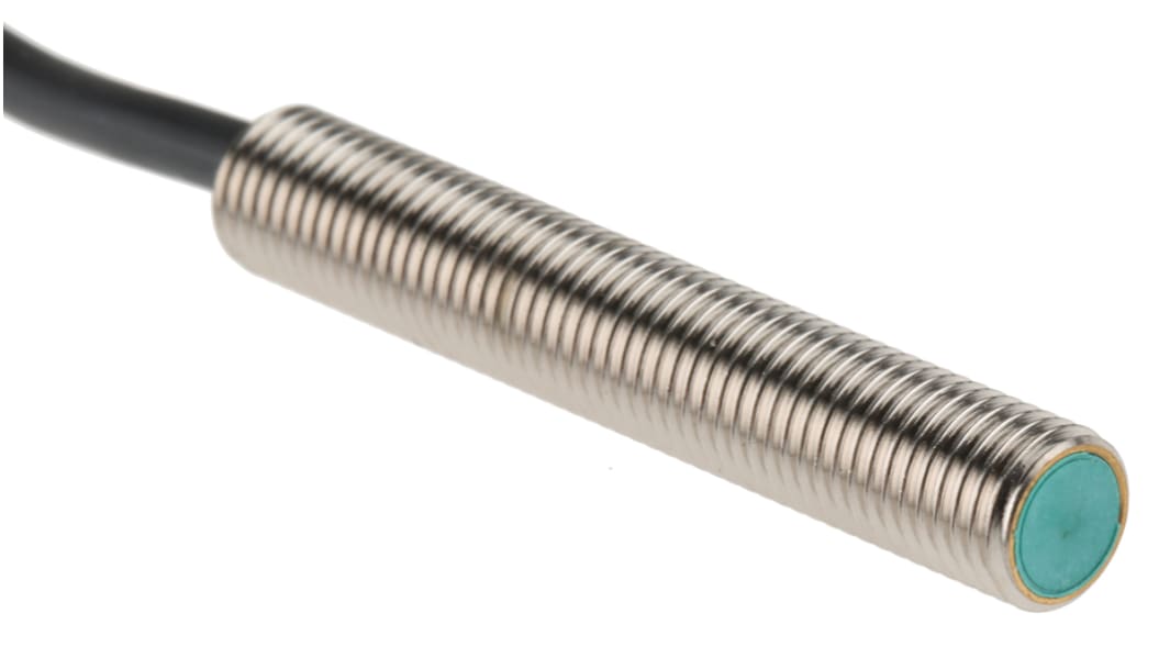 Pepperl + Fuchs Inductive Threaded Barrel Proximity Sensor, M8, 2 mm Detection, NPN NO, 10 → 30 V dc