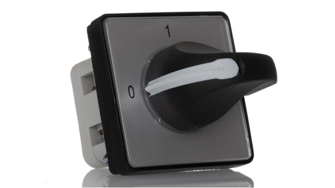 RS PRO, DP 2 Position 90° Rotary Cam Switch, 500V ac, 12A, Knob Actuator