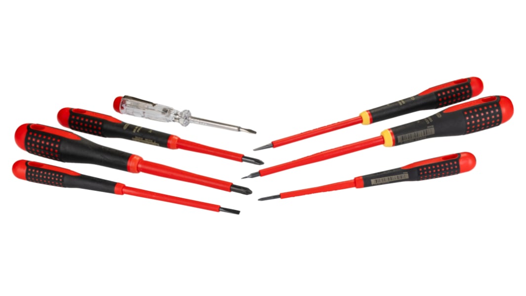 Bahco Phillips; Slotted Insulated Screwdriver Set, 7-Piece