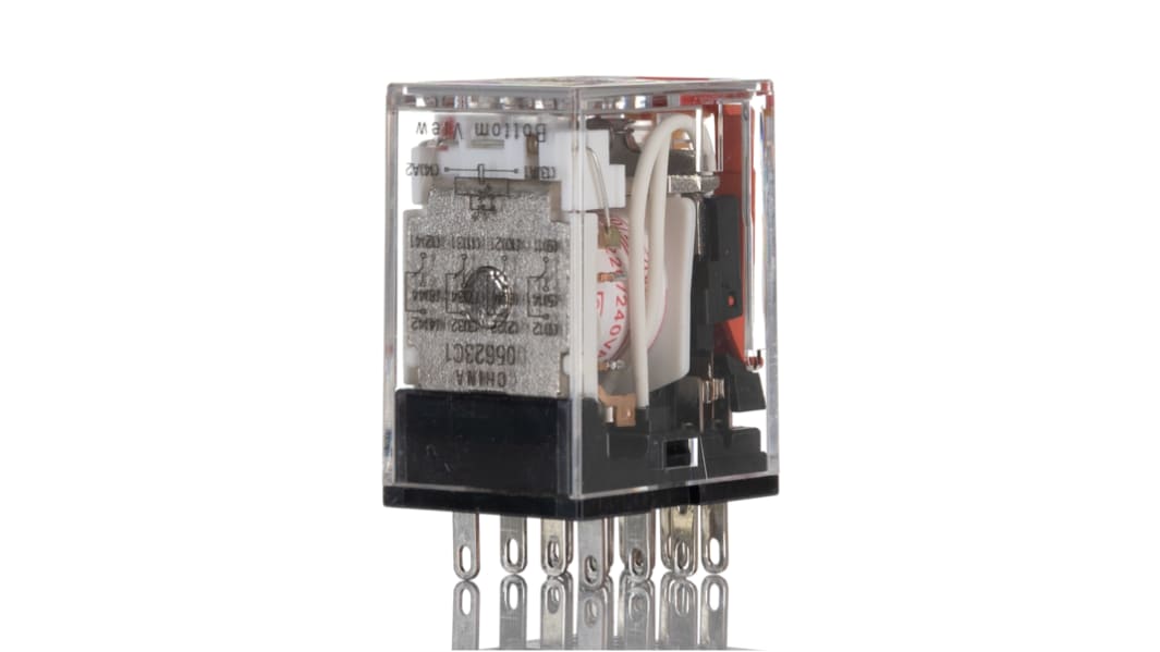 Omron MY 220 → 240V ac Spule 4-poliger Wechsler Steckrelais 6A 15,92 kΩ 900mW Bistabiles Relais