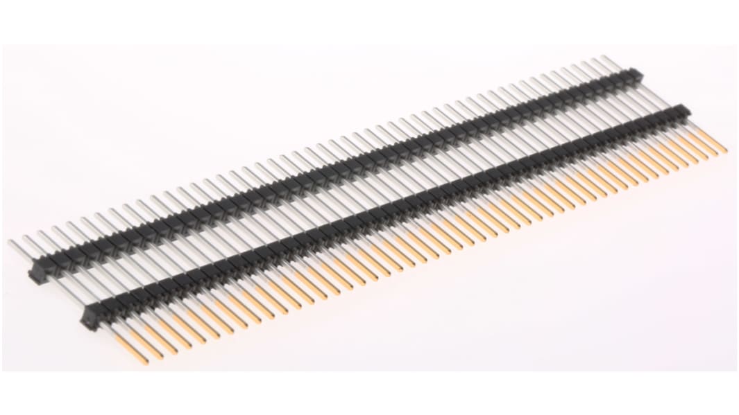 Samtec EW Series Straight Through Hole Pin Header, 50 Contact(s), 2.54mm Pitch, 1 Row(s), Unshrouded