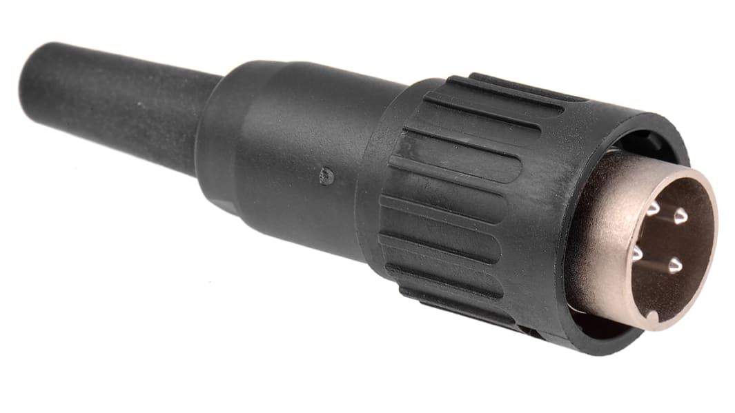 Connecteur DIN Amphenol Industrial C 091 B, 4 contacts, Mâle, Montage sur câble, A souder M16
