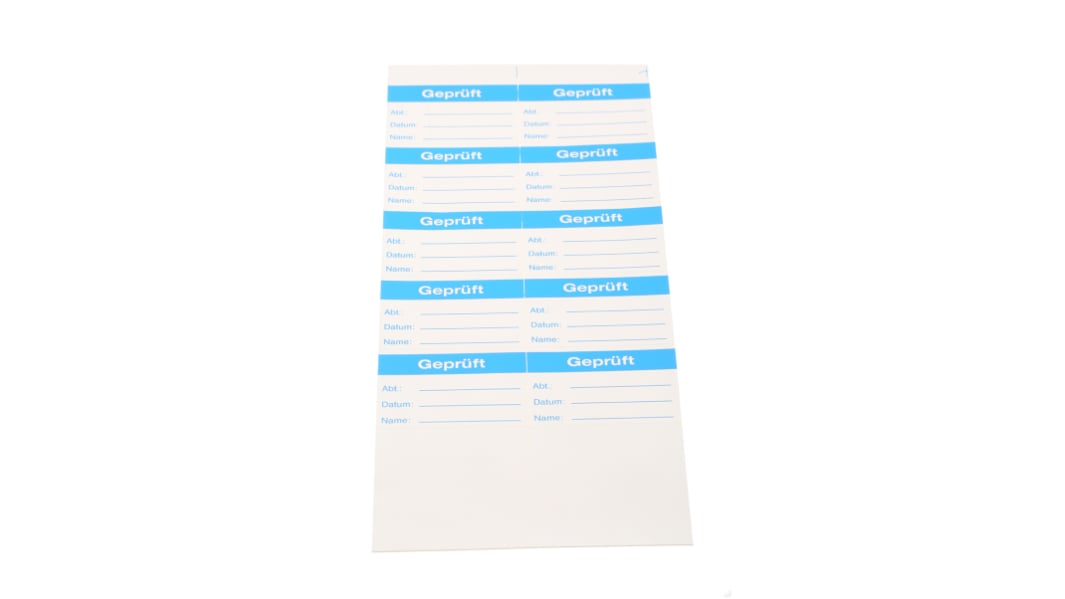 Idento Adhesive Pre-Printed Adhesive Label. Quantity: 10