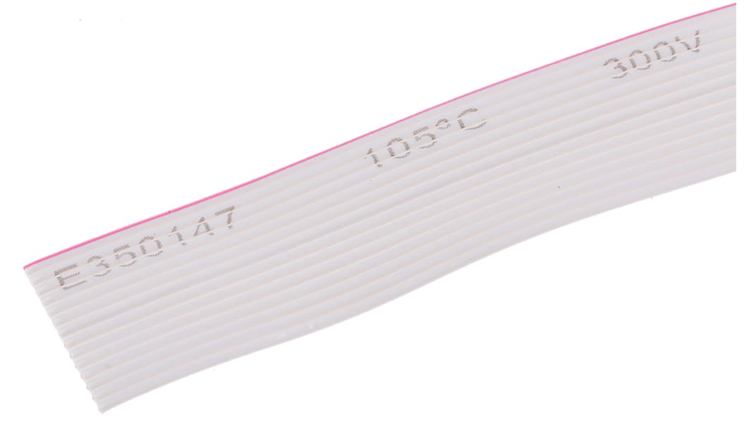 RS PRO Flat Ribbon Cable, 14-Way, 1.27mm Pitch, 5m Length