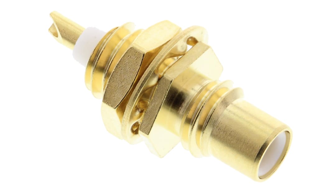 Radiall Buchse Koaxialsteckverbinder SMC-Steckverbinder, Tafelmontage Löt-Anschluss, 50Ω, Gerade