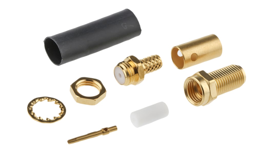 Radiall, Jack Cable Mount SMA Connector, 50Ω, Crimp Termination, Straight Body
