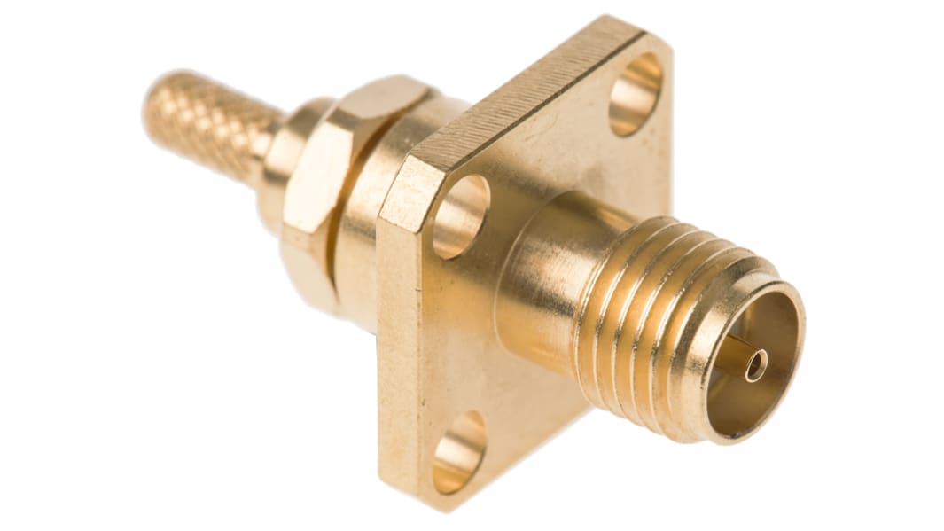 Radiall Buchse Koaxialsteckverbinder SMA-Steckverbinder, Flanschmontage Crimp-Anschluss, für RG174, RG188, RG316-Kabel,