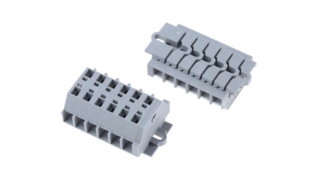 Morsettiera WAGO, Grigio, livello Singolo, , 24A