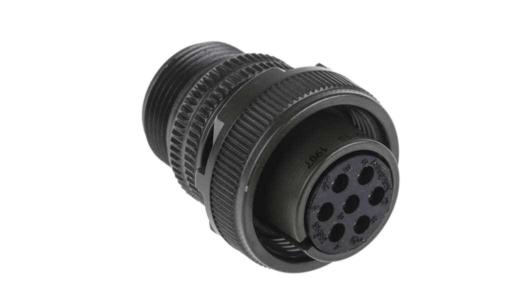 Connecteur cylindrique, 7 Contacts, Femelle, Amphenol Industrial, A souder